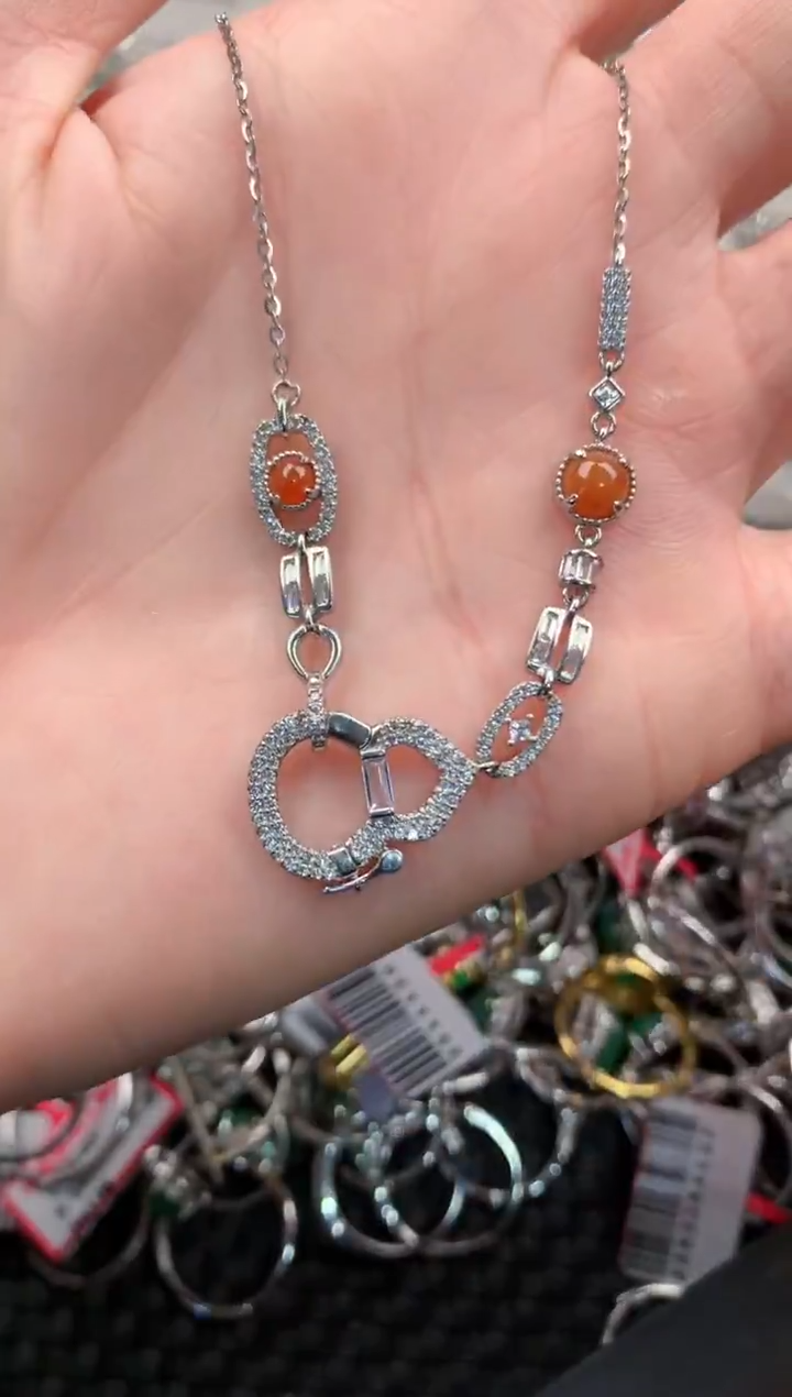 银S925镶嵌戒指翡翠444   4