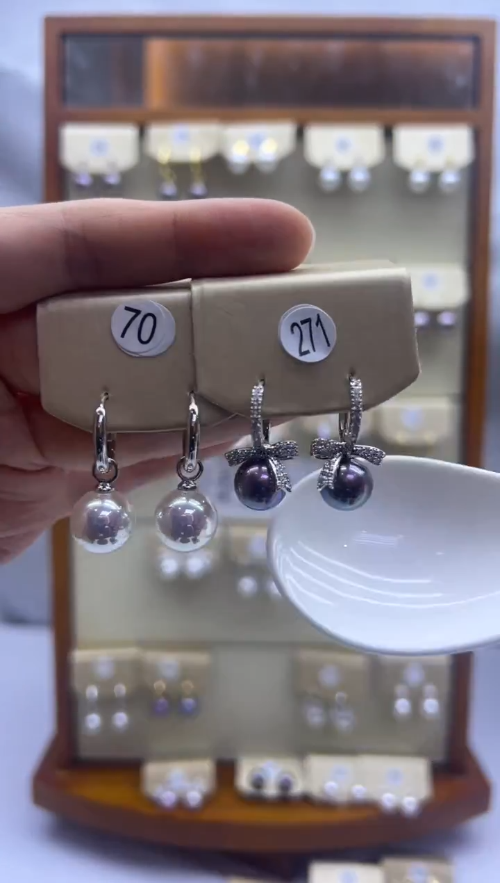 未镶嵌耳饰淡水珍珠70+271