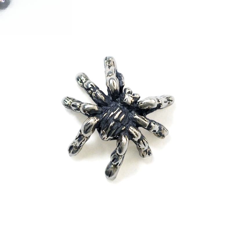 MOKI 925银耳饰 男士925纯银耳钉男女单只朋克蜘蛛INS夜店配饰