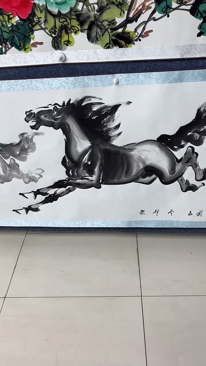 【闪购商品】书法陈立国  双骏图  六尺