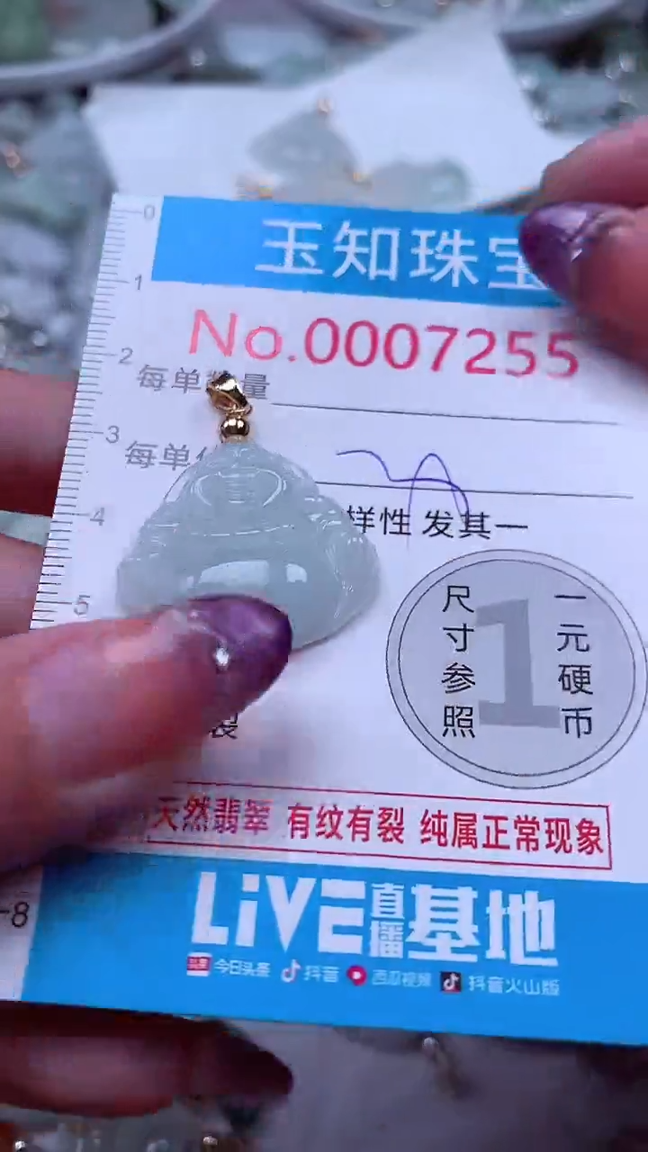 翡翠未镶嵌吊坠(不含链)7255