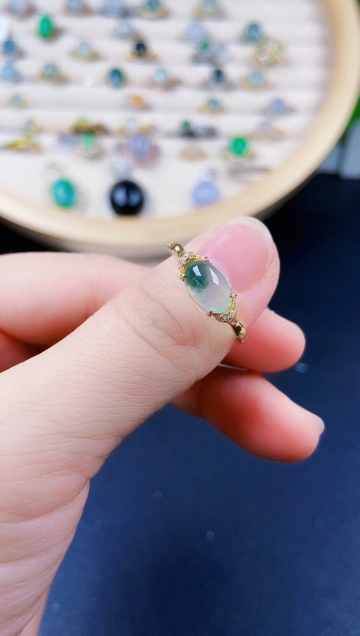 【闪购商品】翡翠戒指银S925镶嵌120120120
