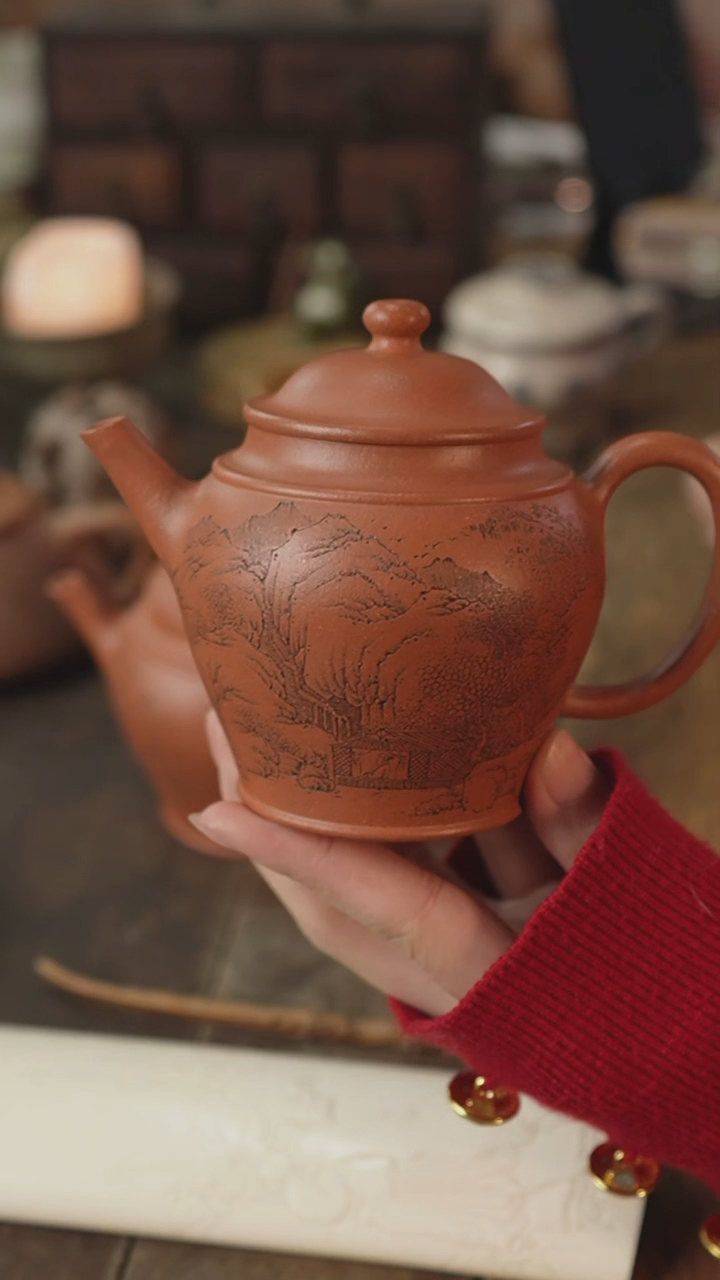 【闪购商品】紫砂茶杯牧之降坡壶