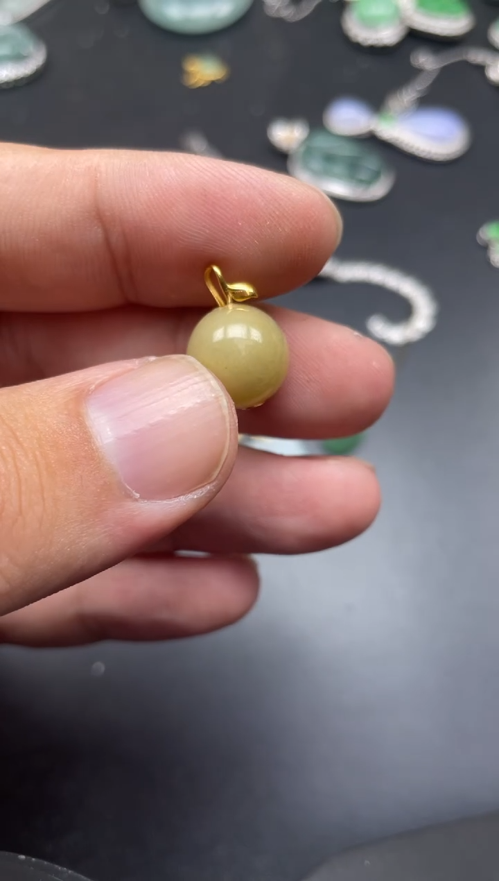 【闪购商品】翡翠颈饰18K金镶嵌塑寄售不退换