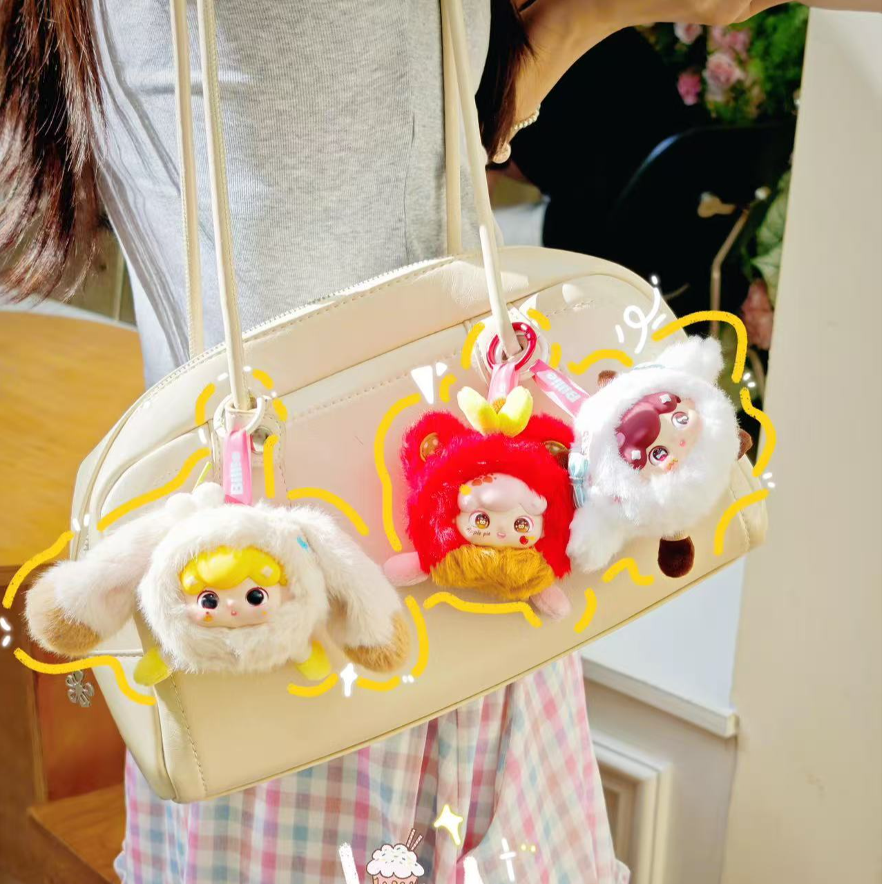 比莉动物甜品店-毛绒挂件系列 潮玩 盲盒