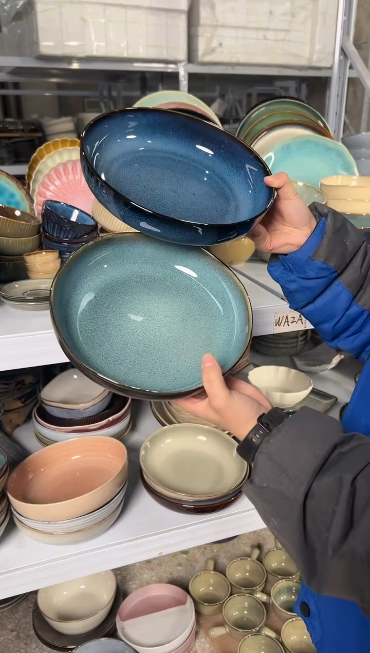 陶瓷外贸尾货瑕疵满20包邮X2 深盘组合