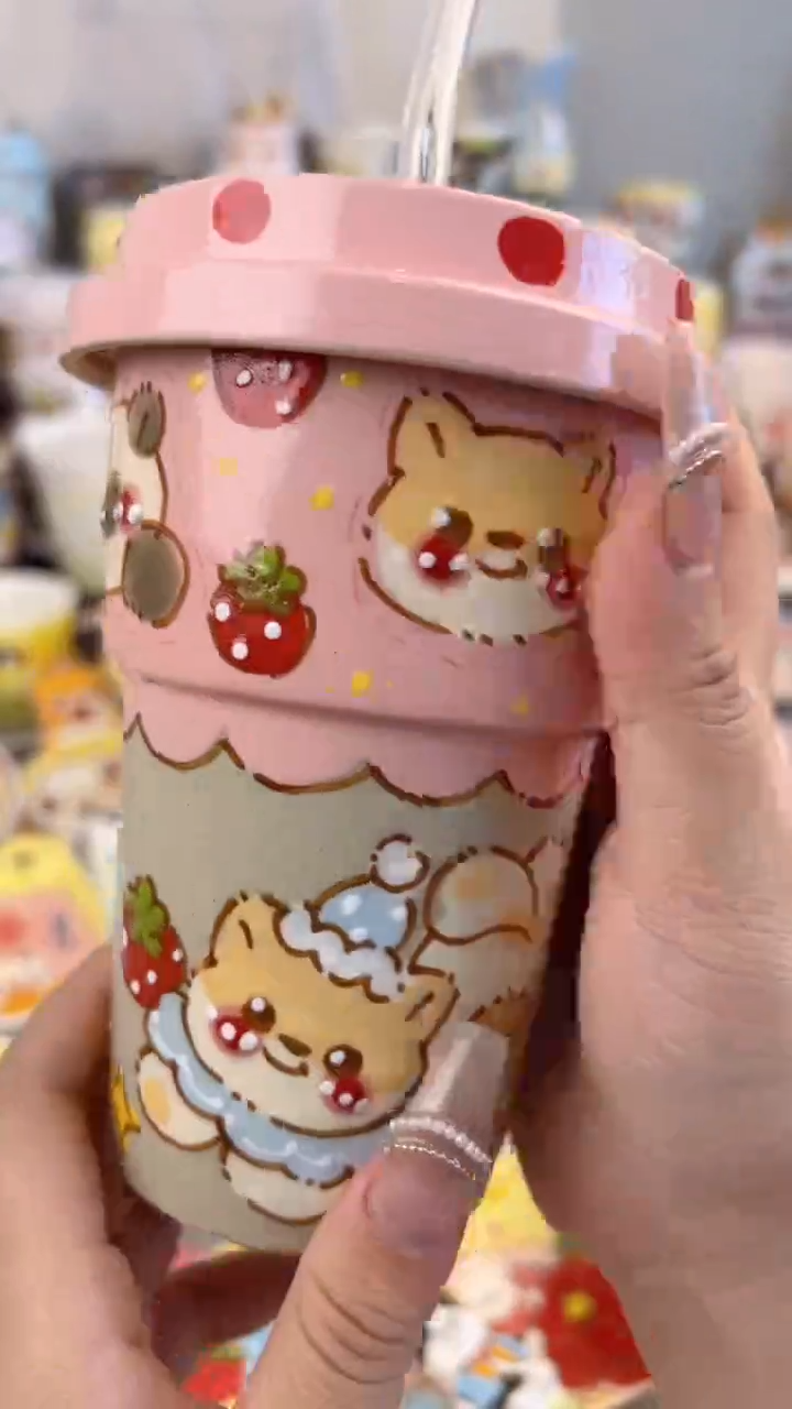 杯子陶景德镇陶瓷手绘微瑕处理