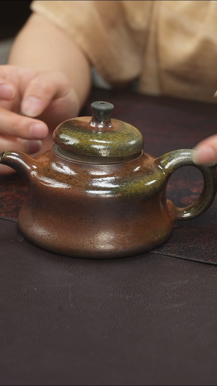 茶壶紫砂纯自然柴烧