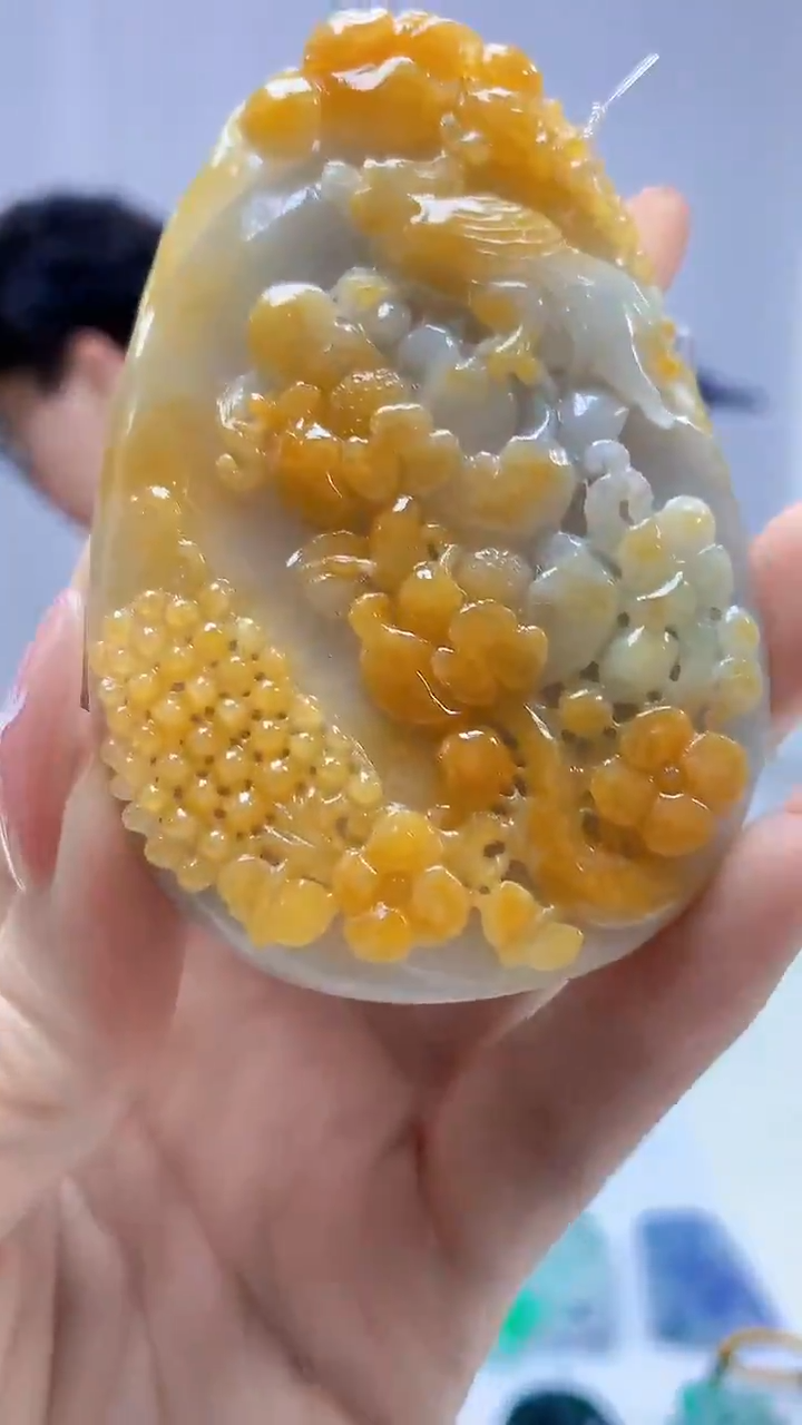 【闪购商品】定制翡翠未镶嵌4688DD-毛货199花鸟赠珠链