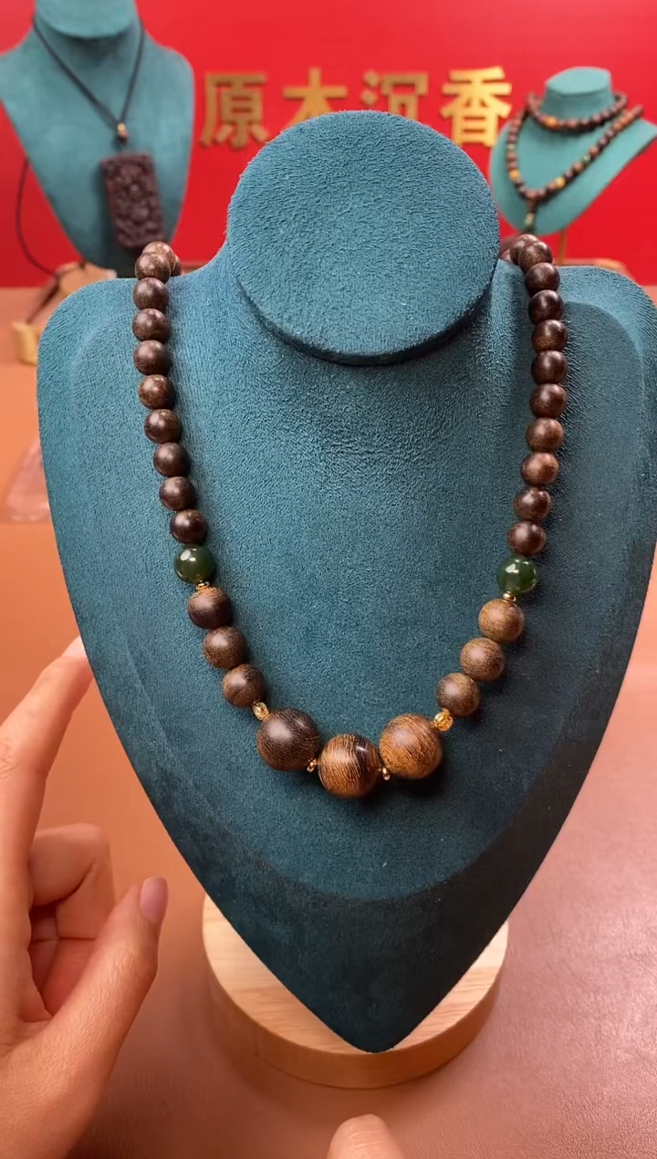 【闪购商品】沉香手串P沉水芽庄黄棋楠玉化瘤疤+芽庄白棋楠设计