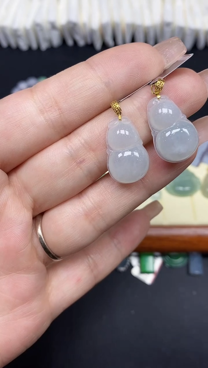 吊坠(不含链)18K金镶嵌翡翠18K金扣镶嵌多样性发其一@@CMT