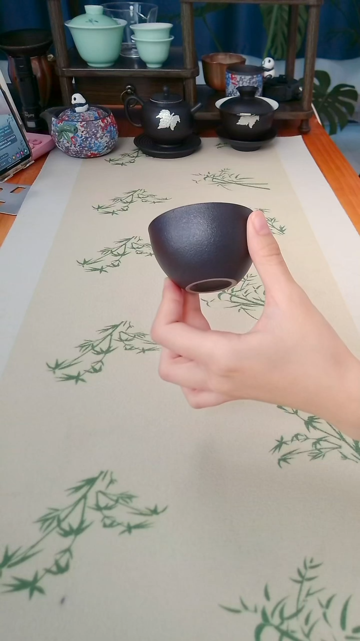 全陶 精品黑陶主人杯