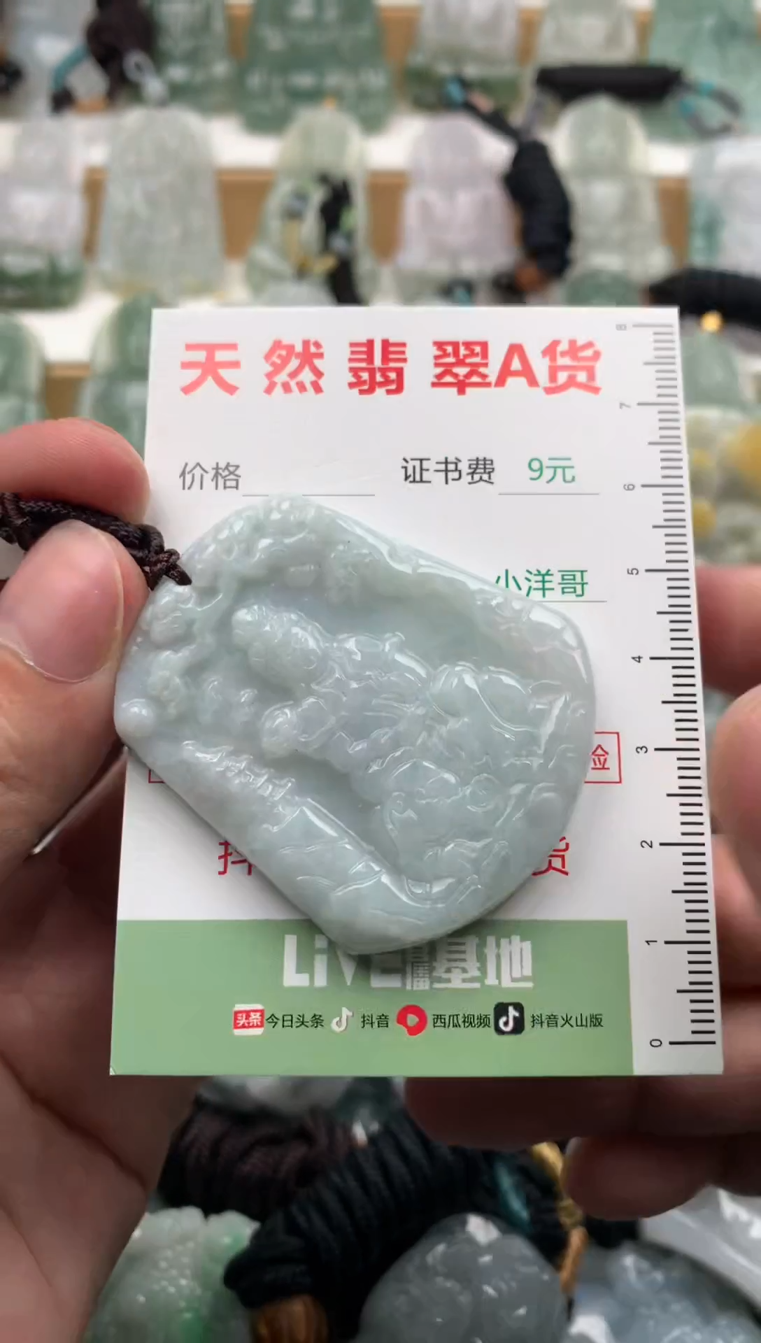 翡翠未镶嵌吊坠(不含链)1