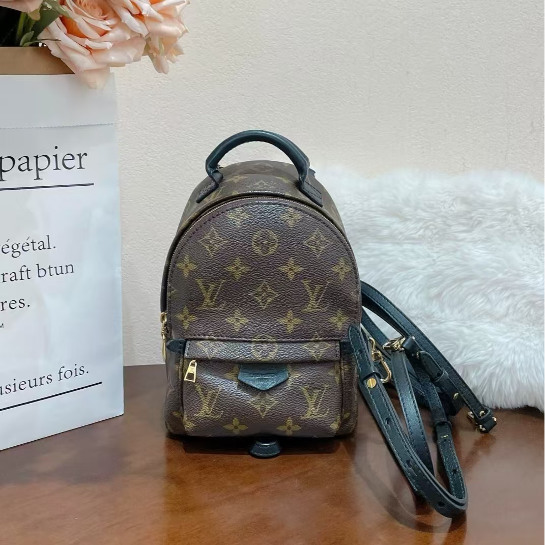 99新 LouisVuitton/路易威登 蔚蓝/老花mini 双肩包 20年