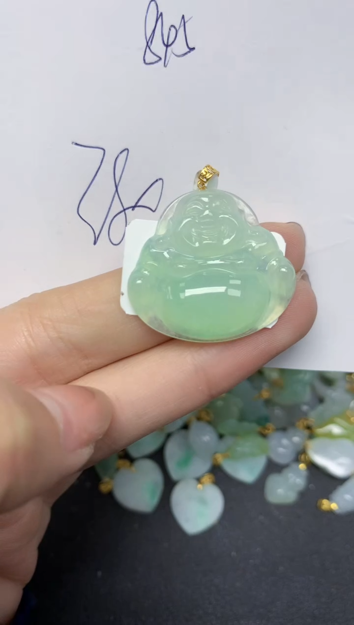 【闪购商品】翡翠颈饰18K金镶嵌 天然翡翠A货