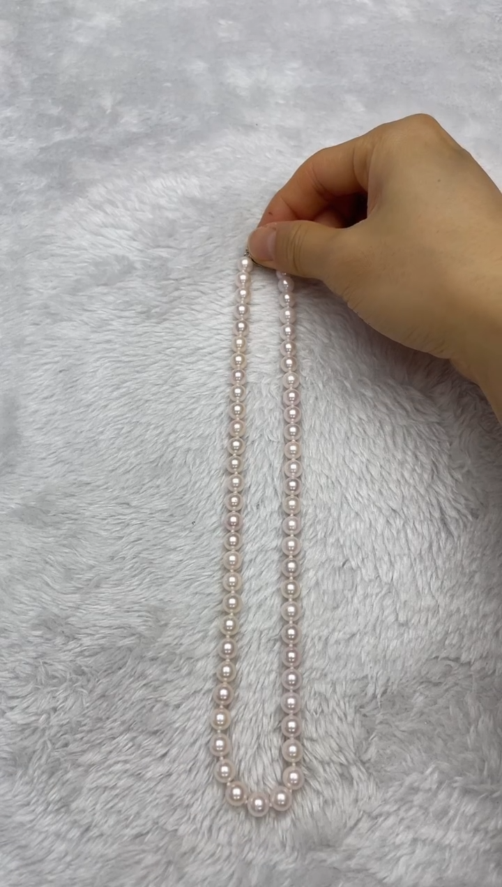 项链银S925镶嵌海水珍珠AK7-7.5mm