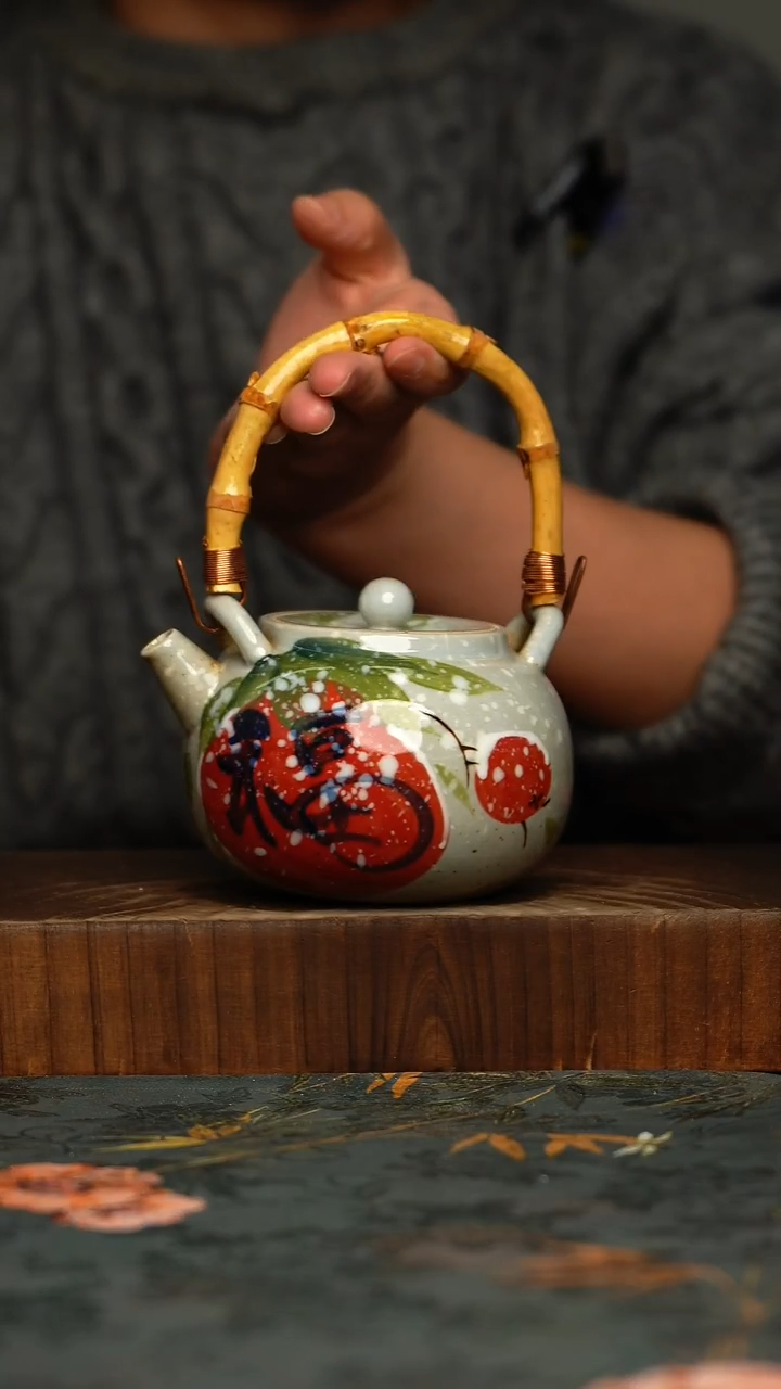瓷片釉下彩手工手绘同款陶器