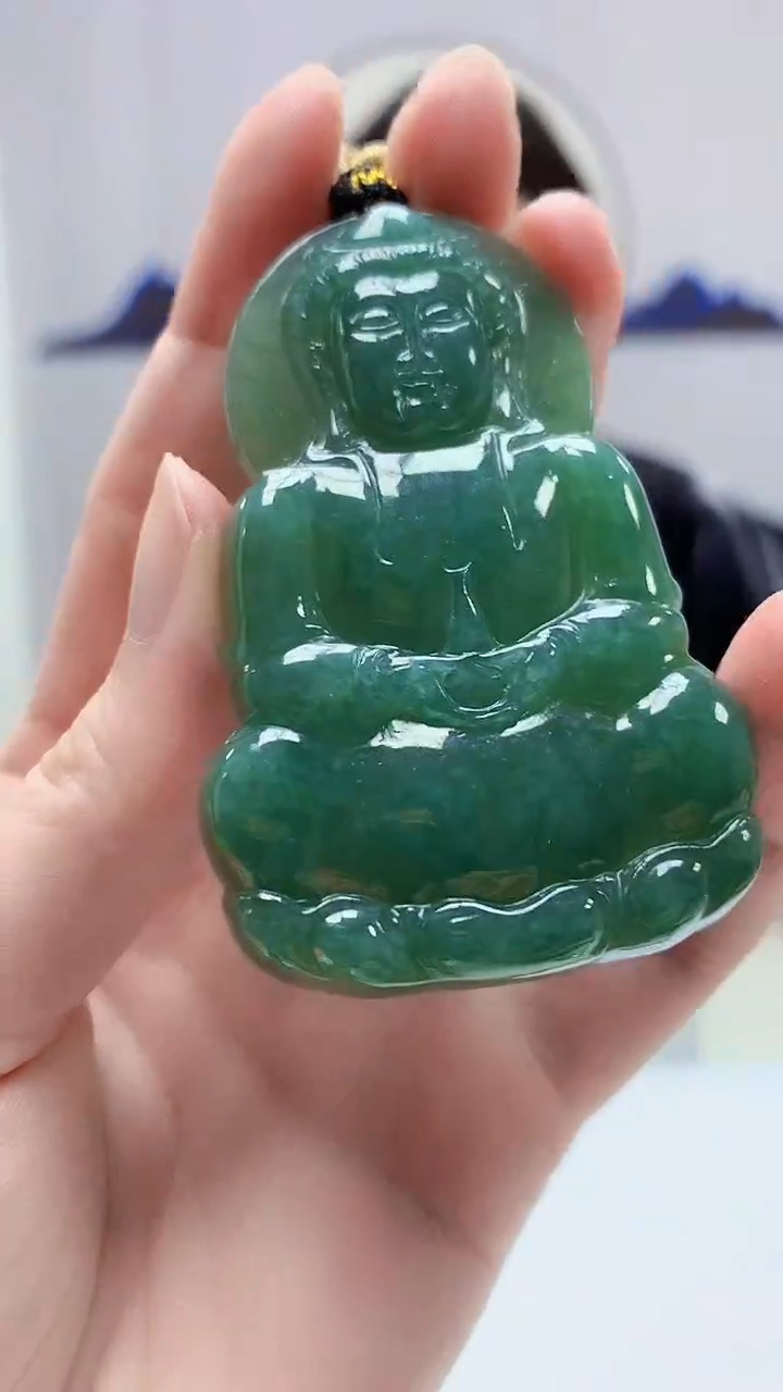 【闪购商品】定制翡翠未镶嵌4829zm-毛货挂件观音34