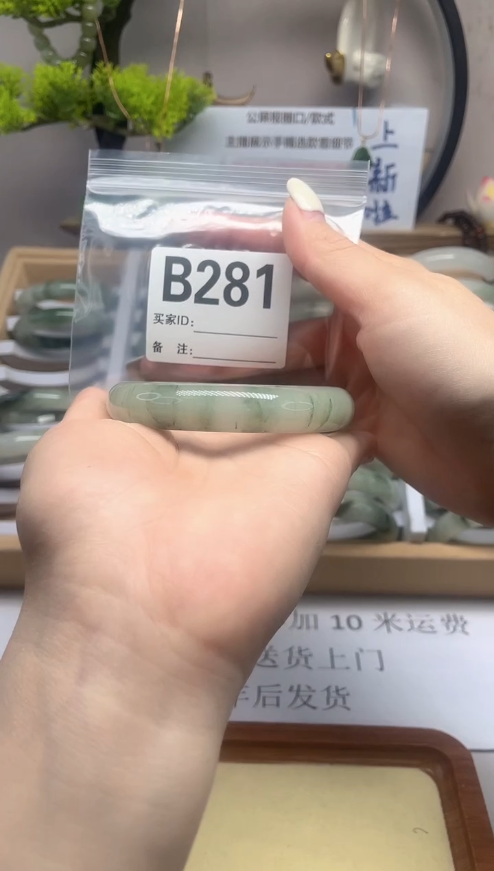【闪购商品】石英质玉（天山翠）手镯未镶嵌b281
