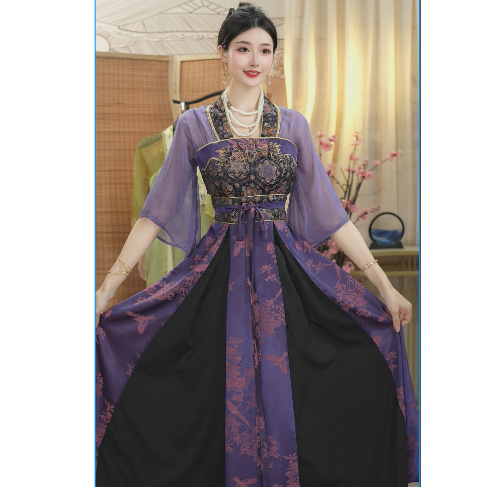 微岚熙2025夏季新款中国风飘逸日常长款连衣裙1517