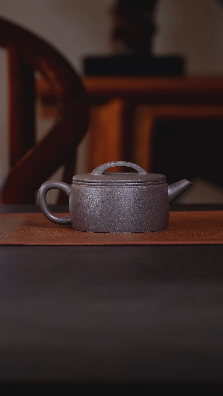 茶壶紫砂汉瓦天青内推7孔190cc
