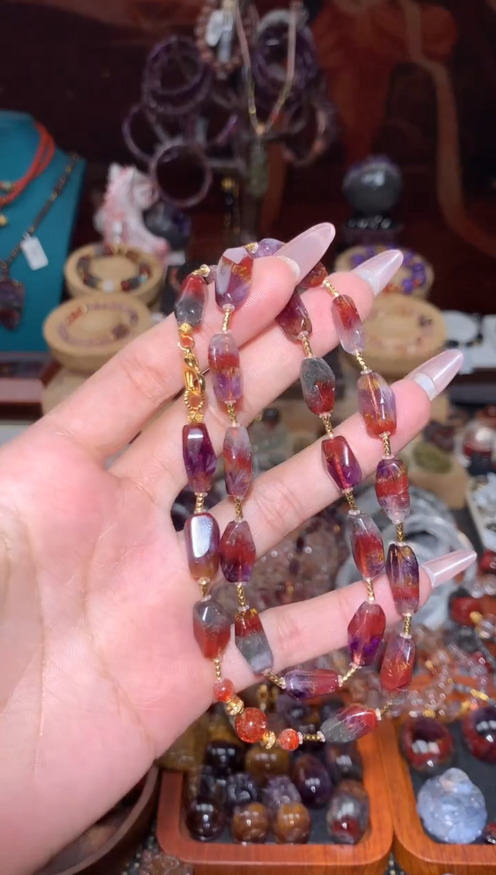 未镶嵌颈饰水晶极光随形万能链