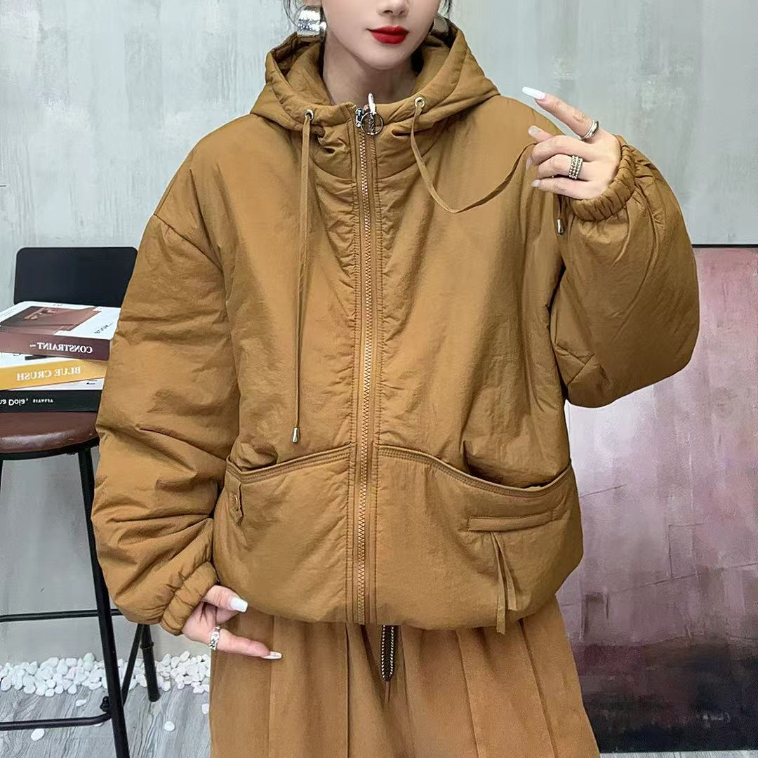 18806新款秋冬轻薄棉服休闲减龄宽松