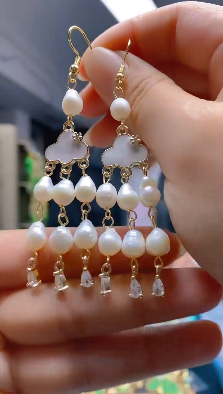 【闪购商品】淡水珍珠耳饰合金0169珍珠饰品