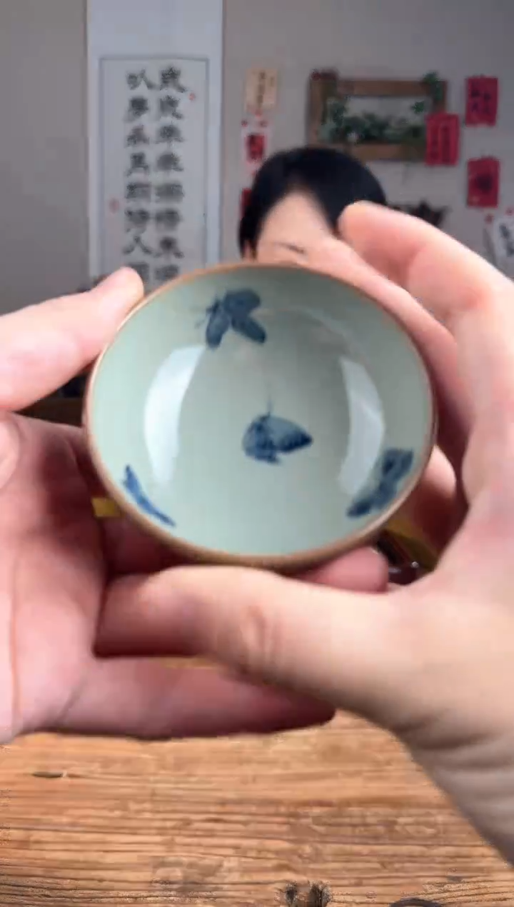 【闪购商品】紫砂茶壶福蝶瓷杯