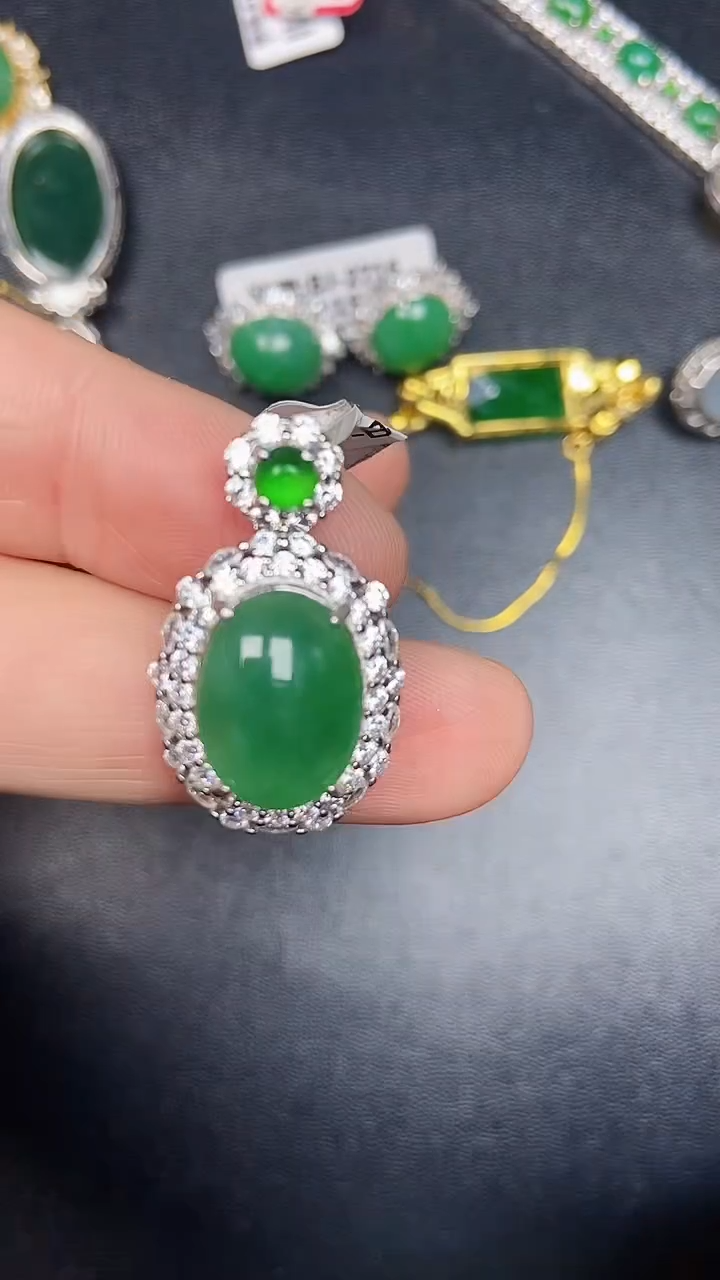 银S925镶嵌戒指翡翠1790