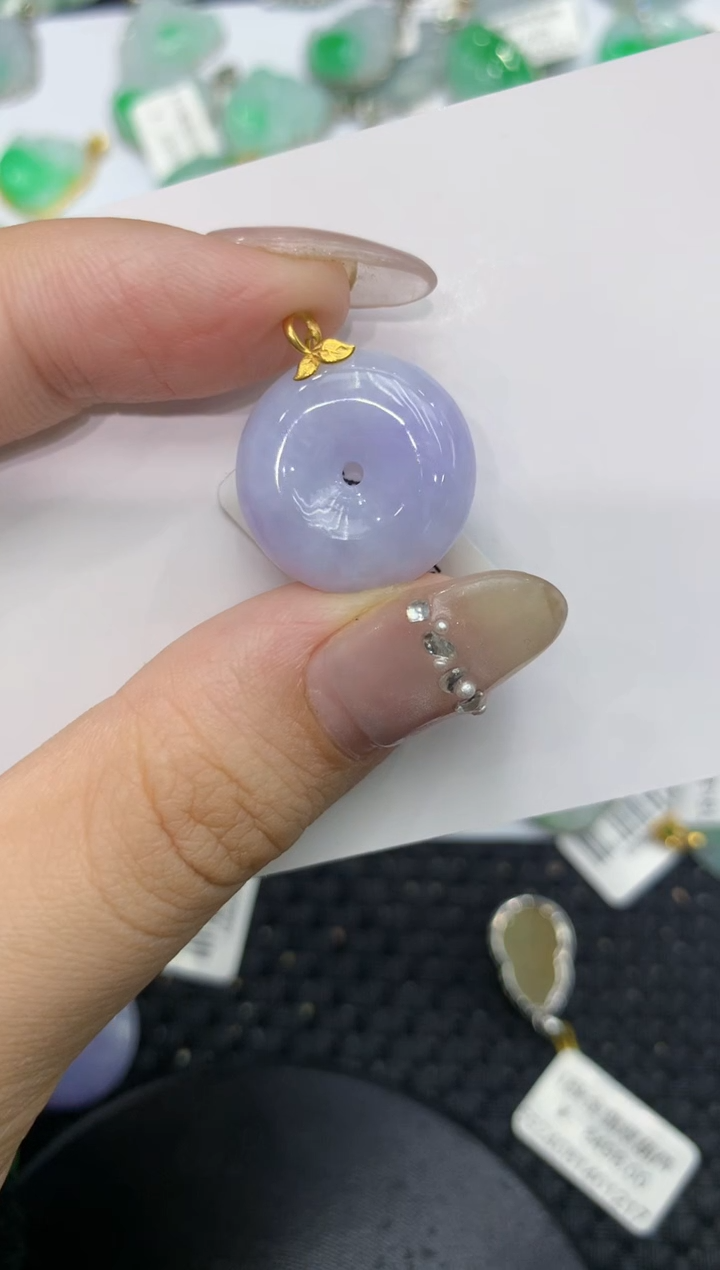 【闪购商品】翡翠颈饰18K金镶嵌222222222