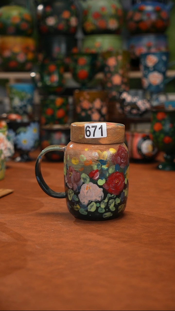 紫砂油画釉下彩手绘