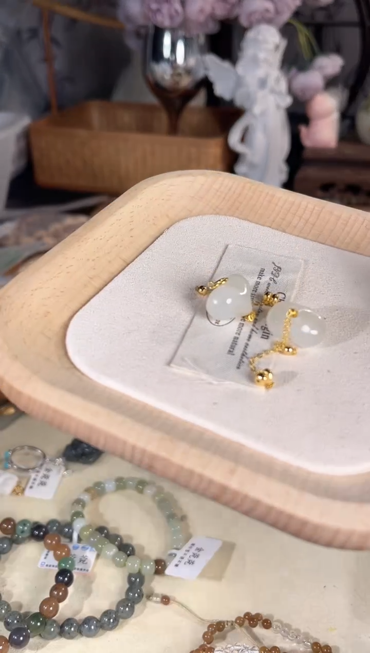 吊坠(不含链)银S925镶嵌和田玉多样性发其一孤品默认微瑕