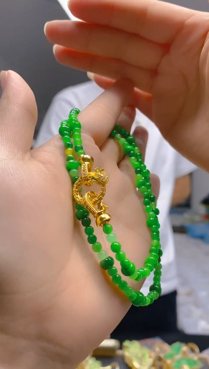 【闪购商品】翡翠耳饰合金0149翡翠锁骨链