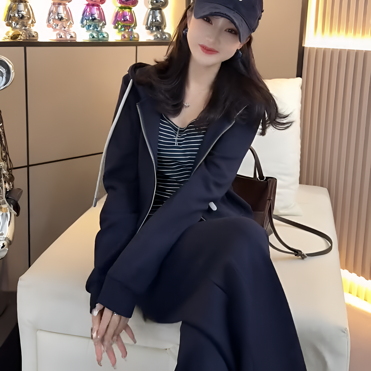 法式休闲套装时尚连帽套装秋季新款三件套爆款气质