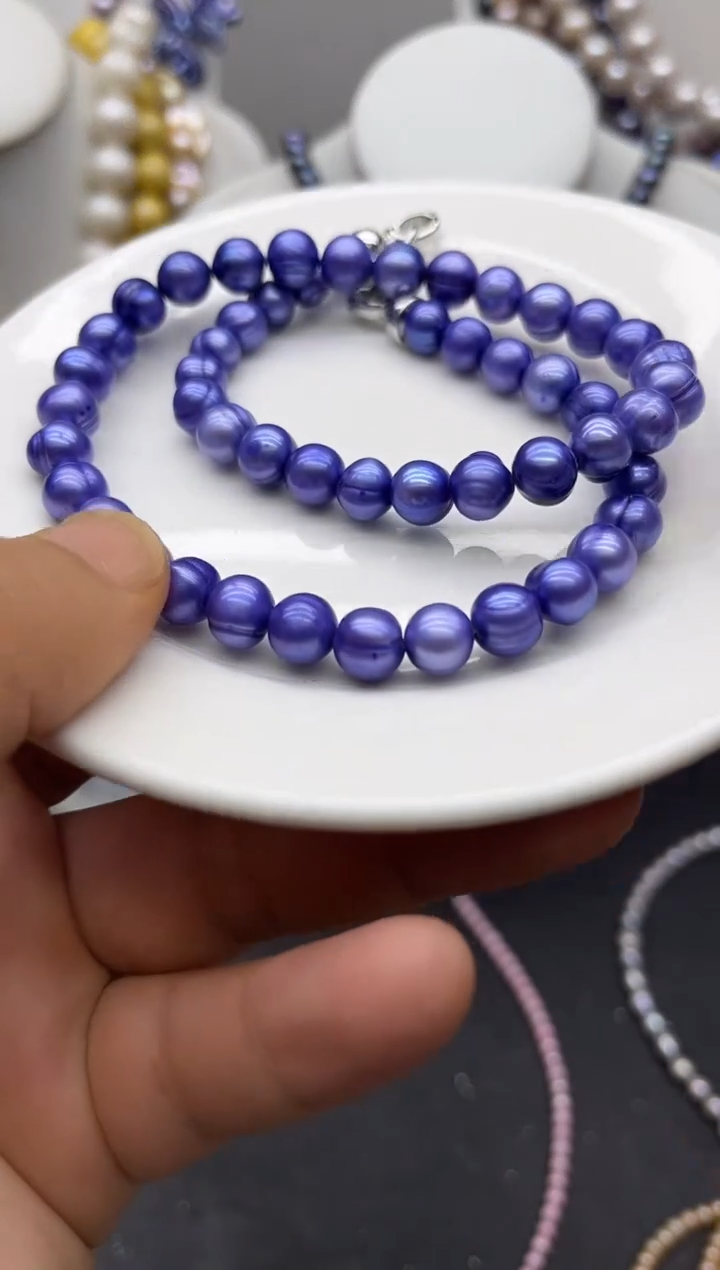 淡水珍珠钛钢颈饰1