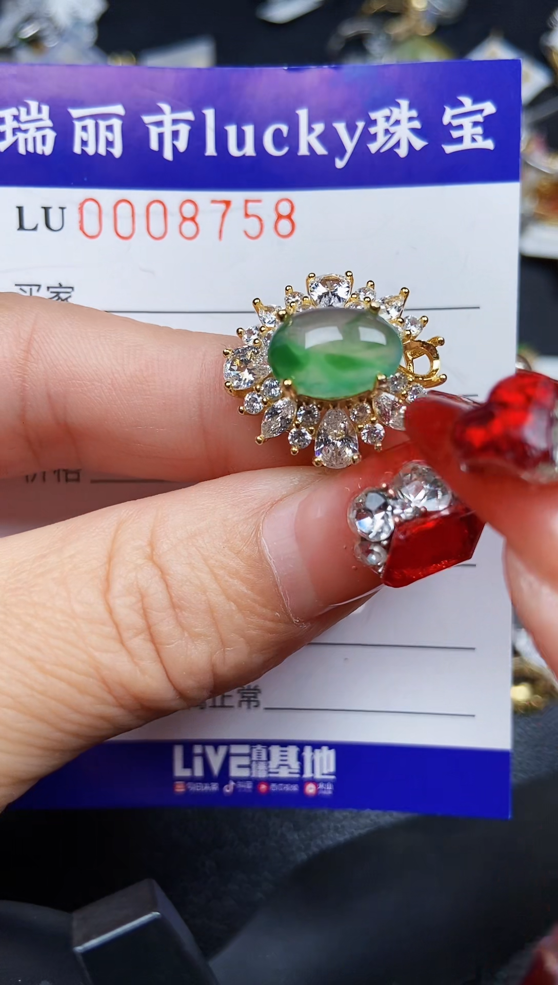 【闪购商品】翡翠颈饰银S925镶嵌8758