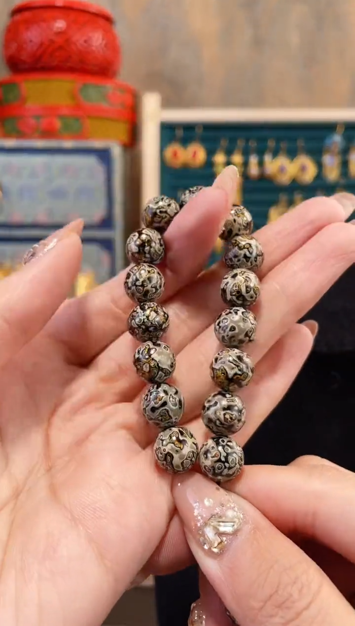 【闪购商品】非遗犀皮漆精品手串穿好发