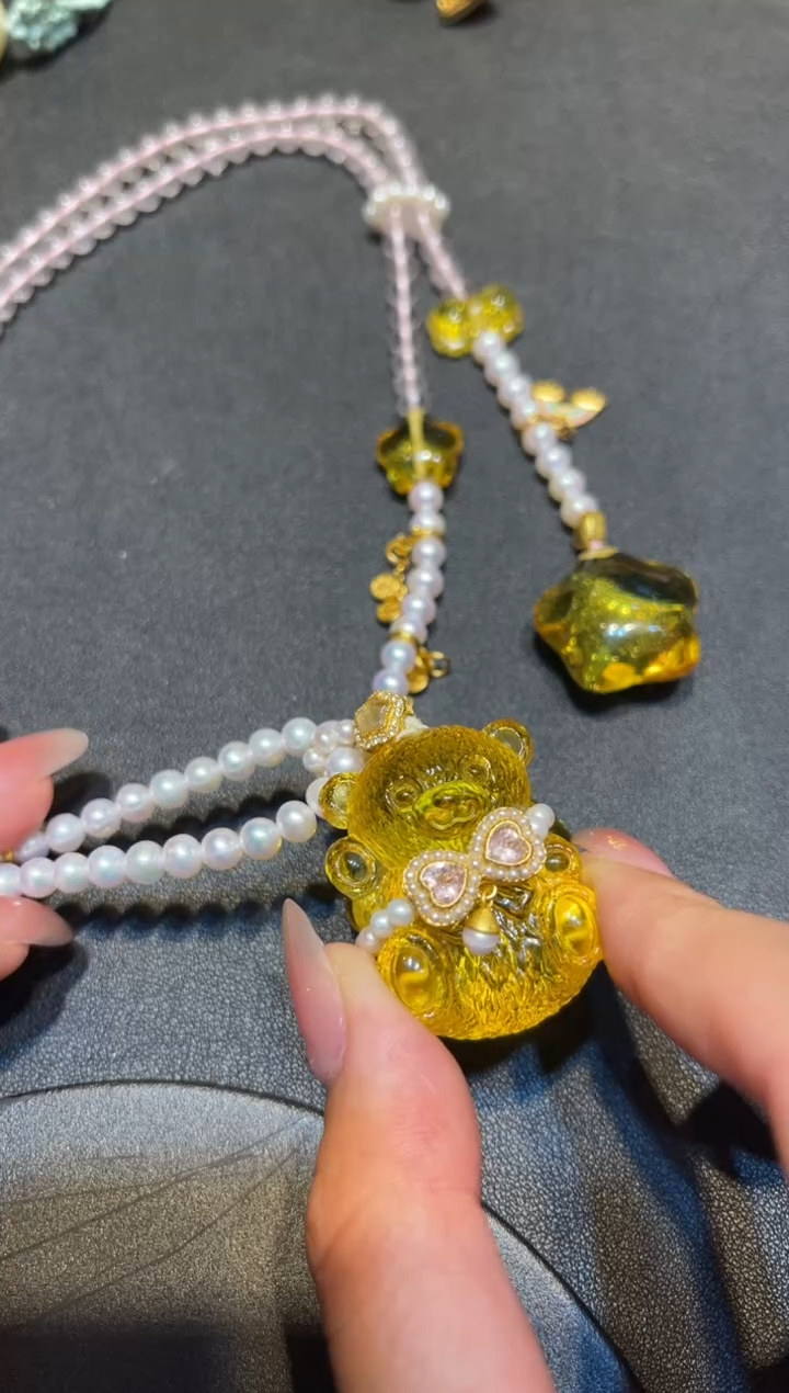 【闪购商品】琥珀珠宝奇石未镶嵌熊星星