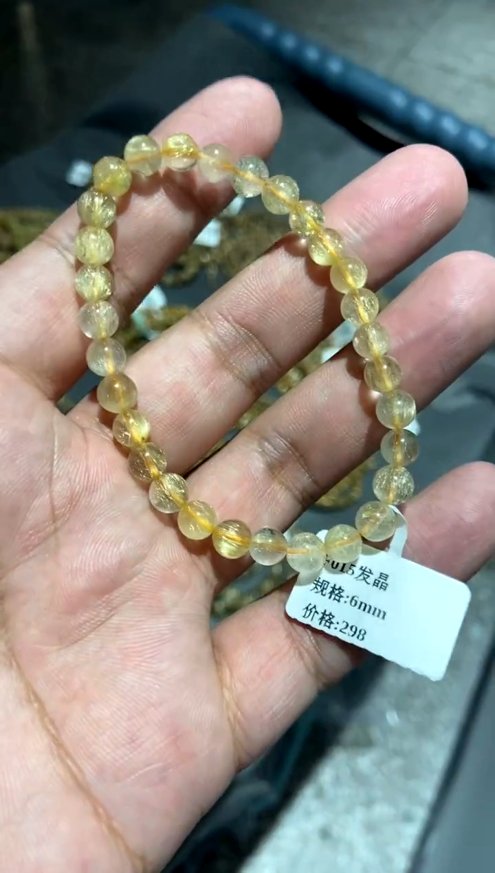 【闪购商品】水晶231-未镶嵌金发钛金6mm