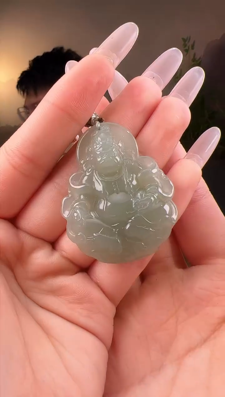 【闪购商品】和田玉颈饰未镶嵌财神 多样性发4633