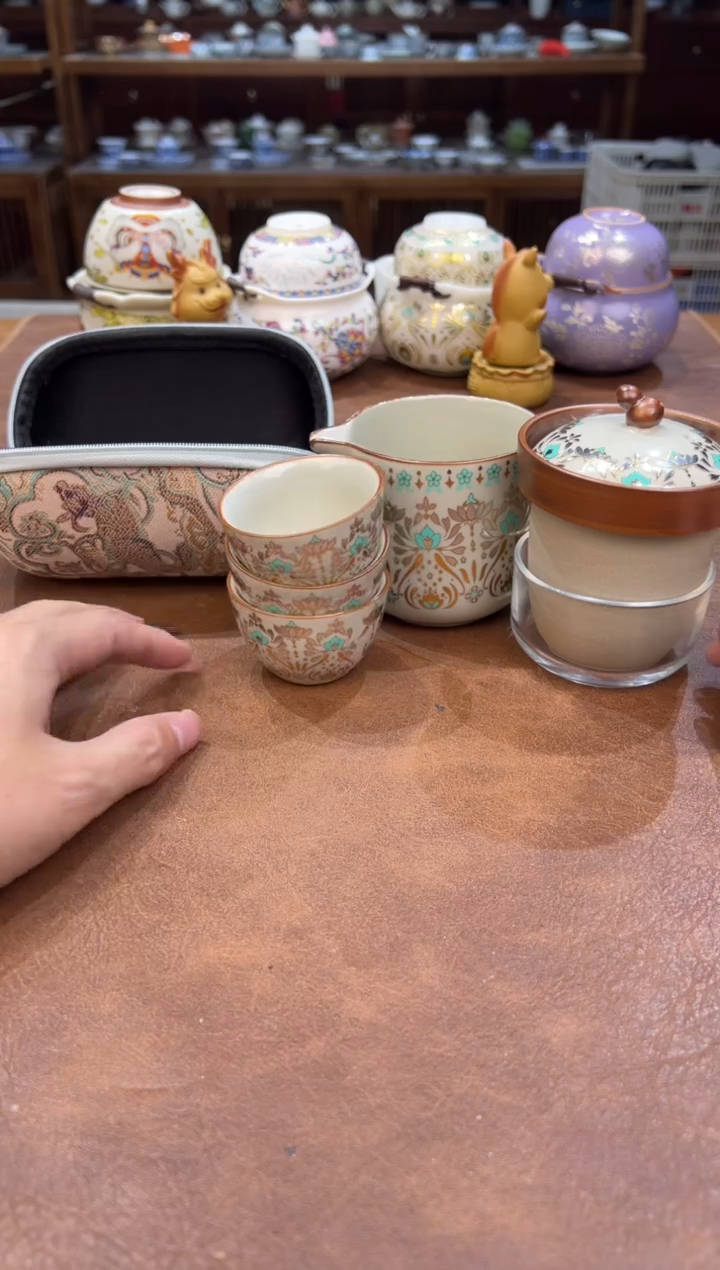 真的很便宜会开片的旅行茶具