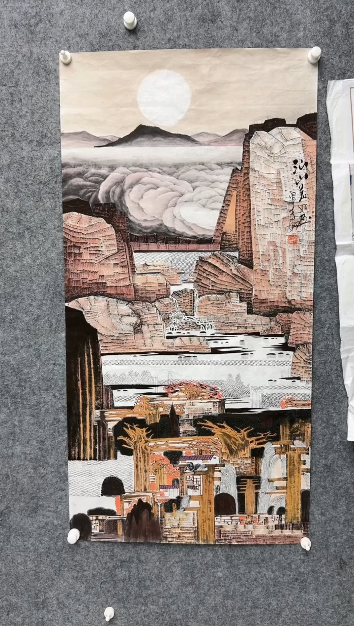 【闪购商品】绘画李纲-8平尺-诗意山水