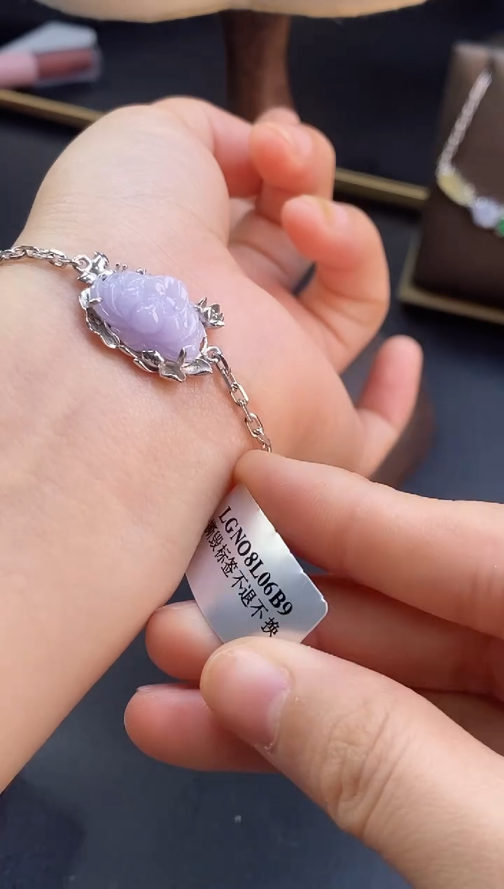 颈饰银S925镶嵌翡翠18186