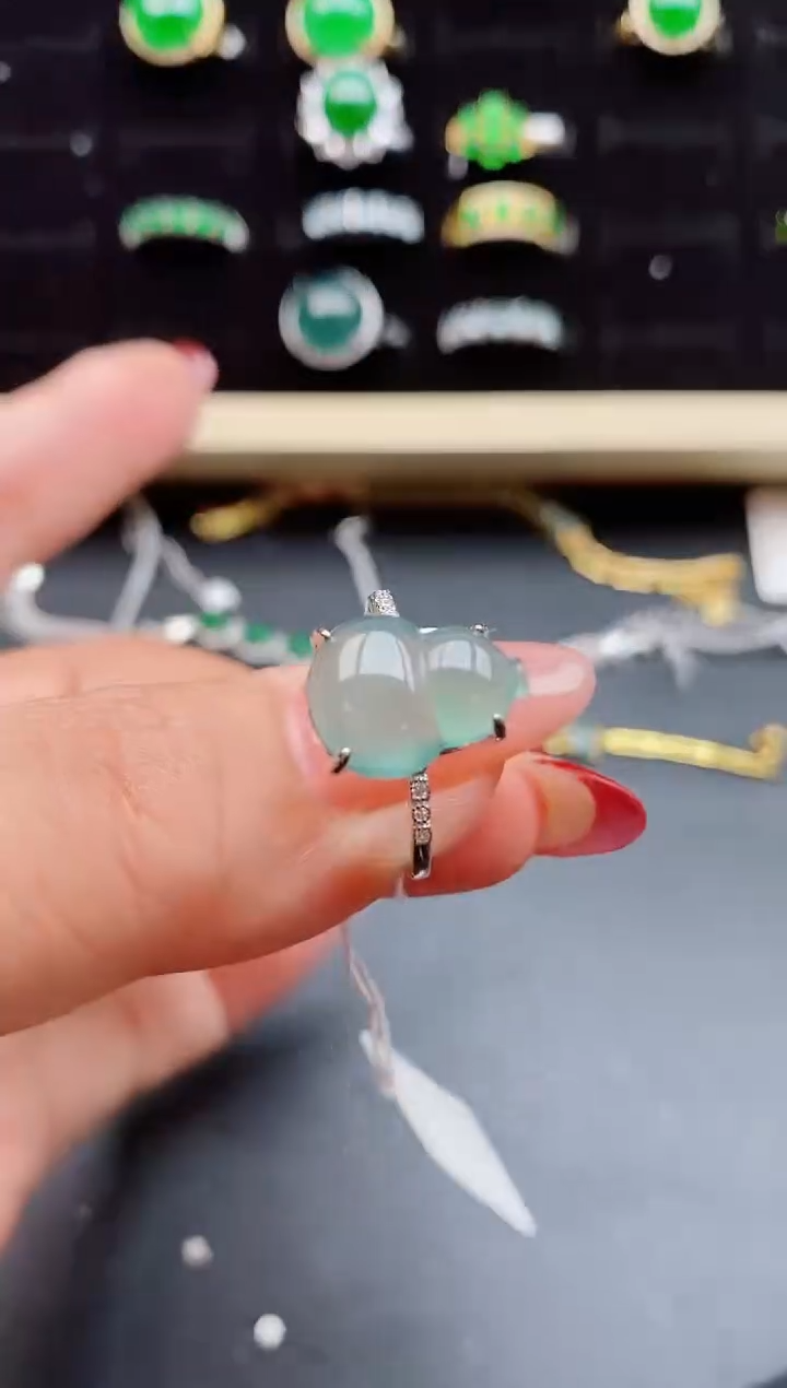 【闪购商品】翡翠戒指银S925镶嵌321321