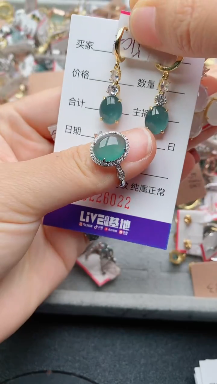 银S925镶嵌戒指翡翠风**雪.