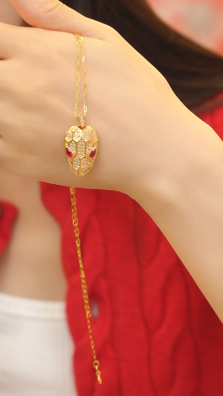 【闪购商品】玛瑙/玉髓项链18K金镶嵌项链