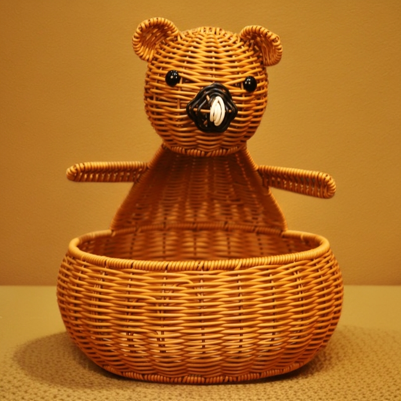 手工编织 抱抱熊创意水果蓝  鸡蛋蓝 动物创意蓝 