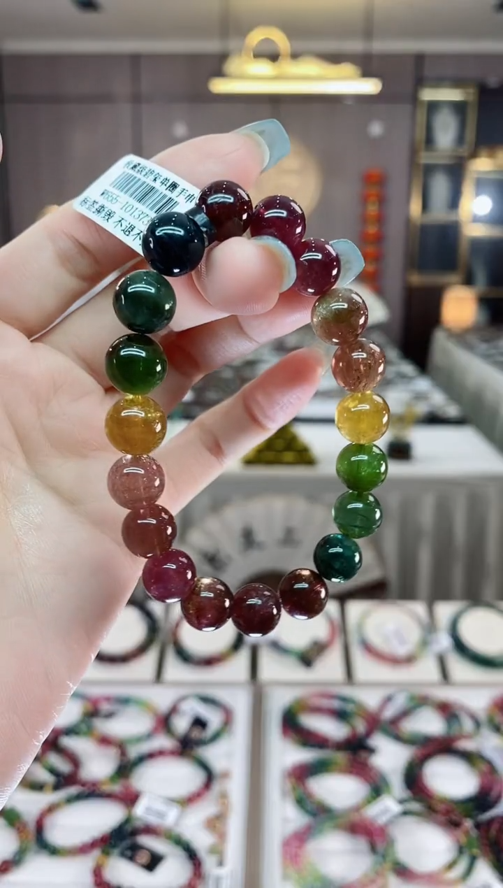 单圈手串10mm+未镶嵌碧玺dan多样性发货一条