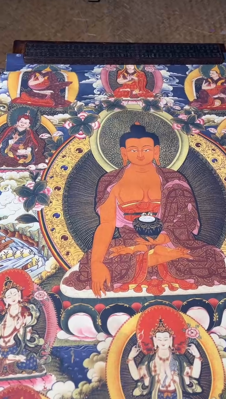 卷轴画菊菊唐卡tk